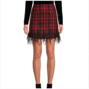 NWT Antonio Melani “Dalia Tweed” skirt feather SKIRT